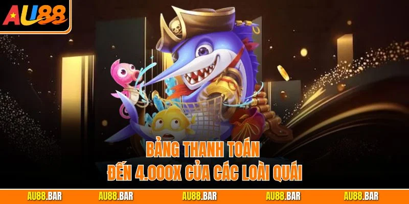 Bảng thanh toán đến 4.000X của các loài quái